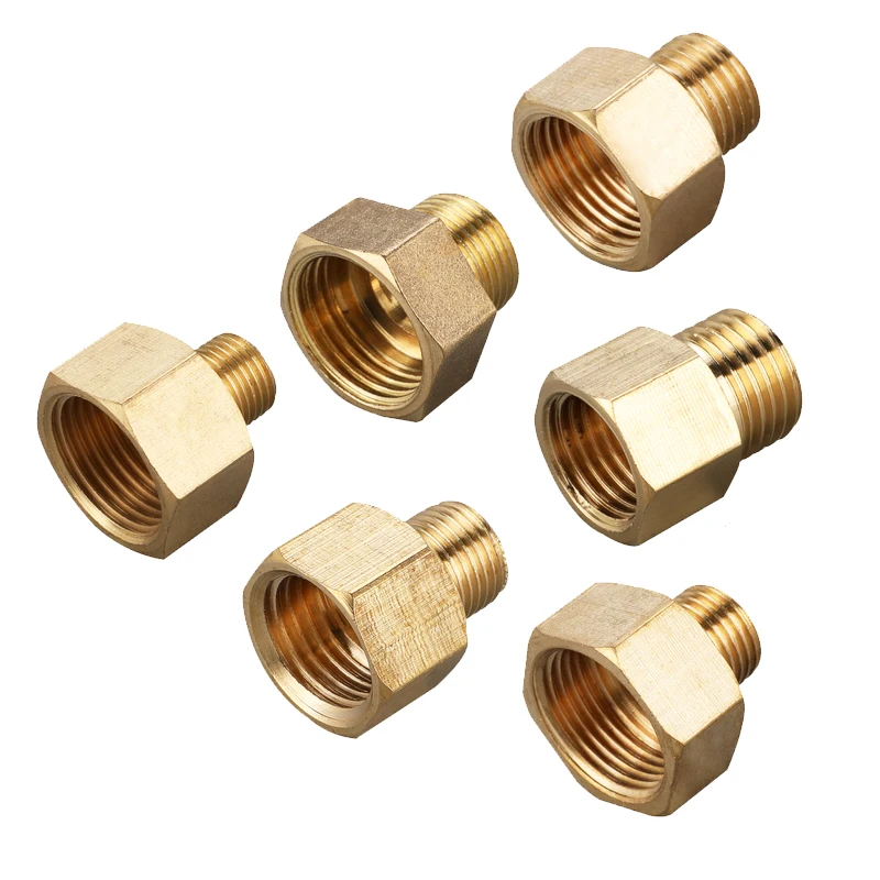 1/8" 1/4" 3/8" 1/2" Male to Female Brass Coupler Adapter Threaded Fitting Thread Pipe Connectors pipe fitting