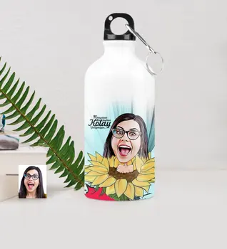 

Personalized Women 'S Caricature Of Metal Water bowl (500 ml.) 5