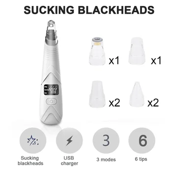 

Microdermabrasion Blackhead Remover Vacuum Suction Face Pimple Acne Comedone Extractor Facial Pores Cleaner Skin Care Tools