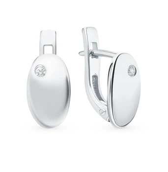 

Silver earrings with cubic zirconia sunlight sample 925