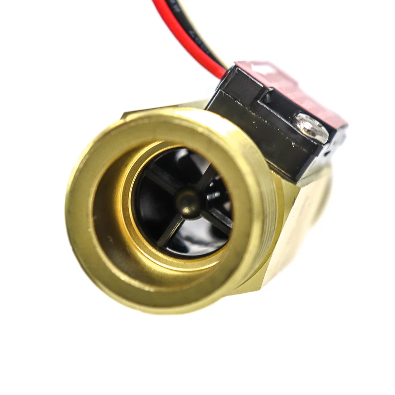 Copper Water Flow Sensor NPN Output Hall High-precision Turbine Flowmeter 6 Poin