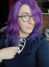 MSIWIGS mujer púrpura 22 colores Cosplay peluca ondulado corto sintético resistente al calor de pelo Rosa Rubio Ombre porque peluca