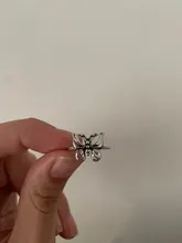 Foxanry-anillos de mariposa de Plata de Ley 925 para mujer, joyería fina Vintage Punk, accesorios para fiesta de cumpleaños, regalos