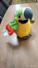 Peluche de loro parlante eléctrico para niños, juguete de peluche de pájaro parlante con alas que se repiten, regalo para niños
