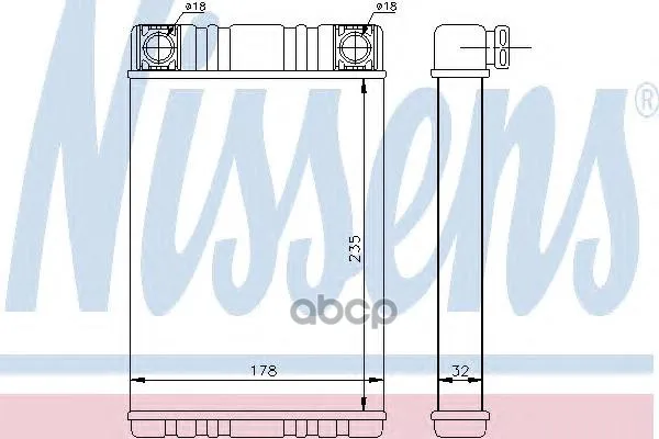 Радиатор Отопителя Mb S203/W203/R230 1.8-6.2/2.0d-3.2d 00-09 Nissens 72028 Nissens арт. 72028