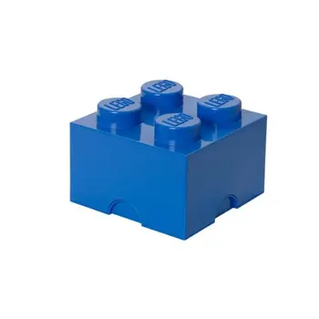 

Plast Team 4003-lego 4 block-shaped box, blue color [imported from Germany]