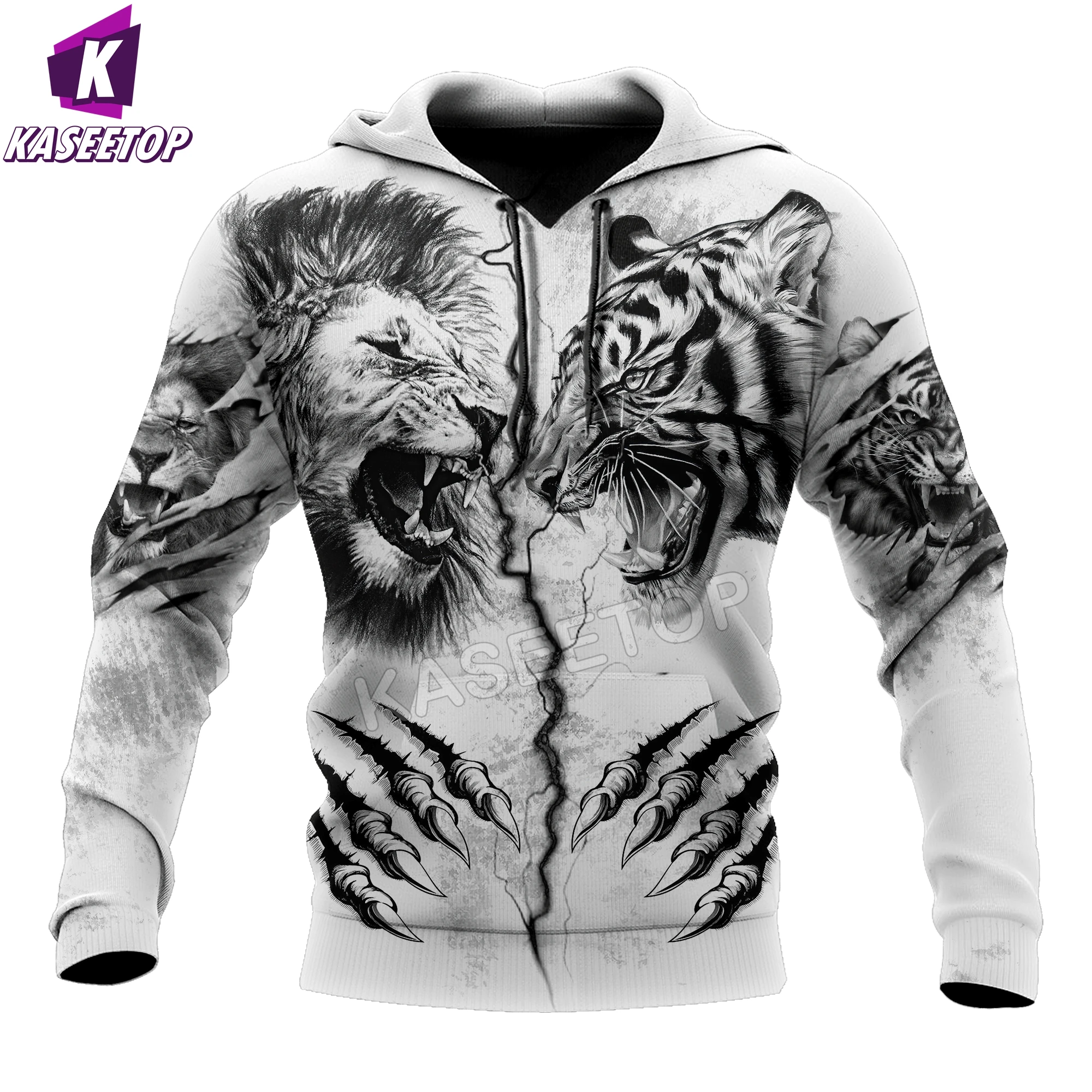 

Animal Vivid Lion 3D Printed Hoodie Sportswear Men's Women's All-match Harajuku Hooded Streetwear Pullover Casual Long Sleeves