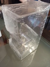 Hamster Rabbit Food Dispenser Feeder Plastic Clear Automatic Pet Feeder For Hamster Guinea