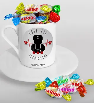 

Personalized Emergency Medical Technician Turkish coffee Cup and Haribo Candy Gift Set-4