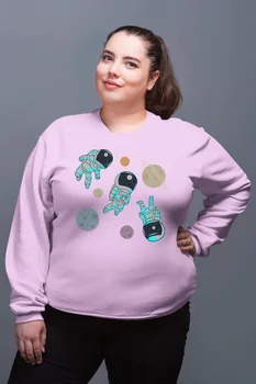 

Angemiel Wear PCs set Astronotçuklar Pink Women Sweatshirts