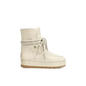 

VIDORRETA-women-ankle boots-BOTIN DISENO winter laces BEIGE with waterproof sole