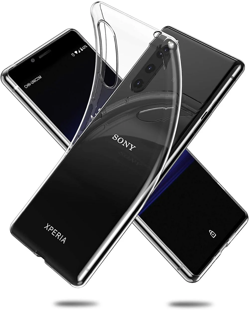 Стенд чехол sony Xperia 5 | прозрачный гелевый Чехол