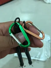 DAGEZI-cuerdas de retención de pesca con mosquetón para acampar, accesorio seguro para bloquear el cable de acero, herramientas de aparejos de pesca, 12-18cm