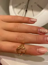 QIMING étnicos artista exagerado las mujeres anillo de rostro humano abstracto anillos de oro nudillo Midi anillo de dedo joyería de fiesta, regalo