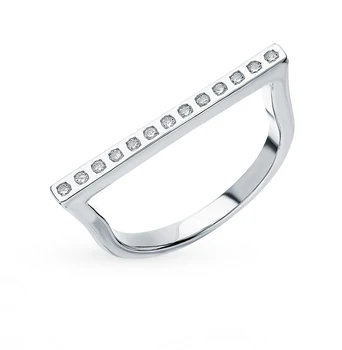 

Silver ring with cubic zirconia sunlight sample 925