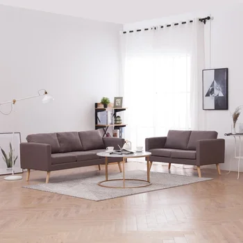 

2 PCs gray fabric mole sofa Set sofa