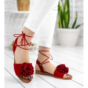 

Jurnee Red Suede Sandals