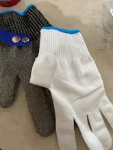 Guantes anticortes resistentes, de seguridad, alambre de acero inoxidable, malla metálica, de carnicero