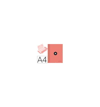 

Folder led ANTARTIK GOMAS A4 3 Staples CARTON lined CORAL COLOR