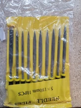 Juego de Limas de aguja para joyería, 10 Uds., tallado de madera, piedra de cristal de Metal, 3 tamaños