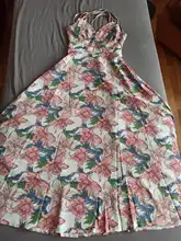 Dress Summer V-Neck Vestido Backless Floral-Print Bohemian Female Elegant Sexy Women