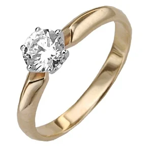 

Yuz platinum ring with Swarovski crystals made of combined gold