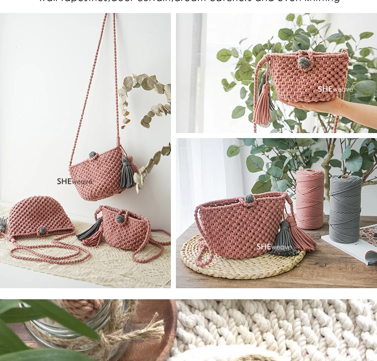 Macrame шнур 3 мм x109 yd мягкая Макраме Веревка для сумка из макраме настенный макраме поставки богемные Ловец снов DIY
