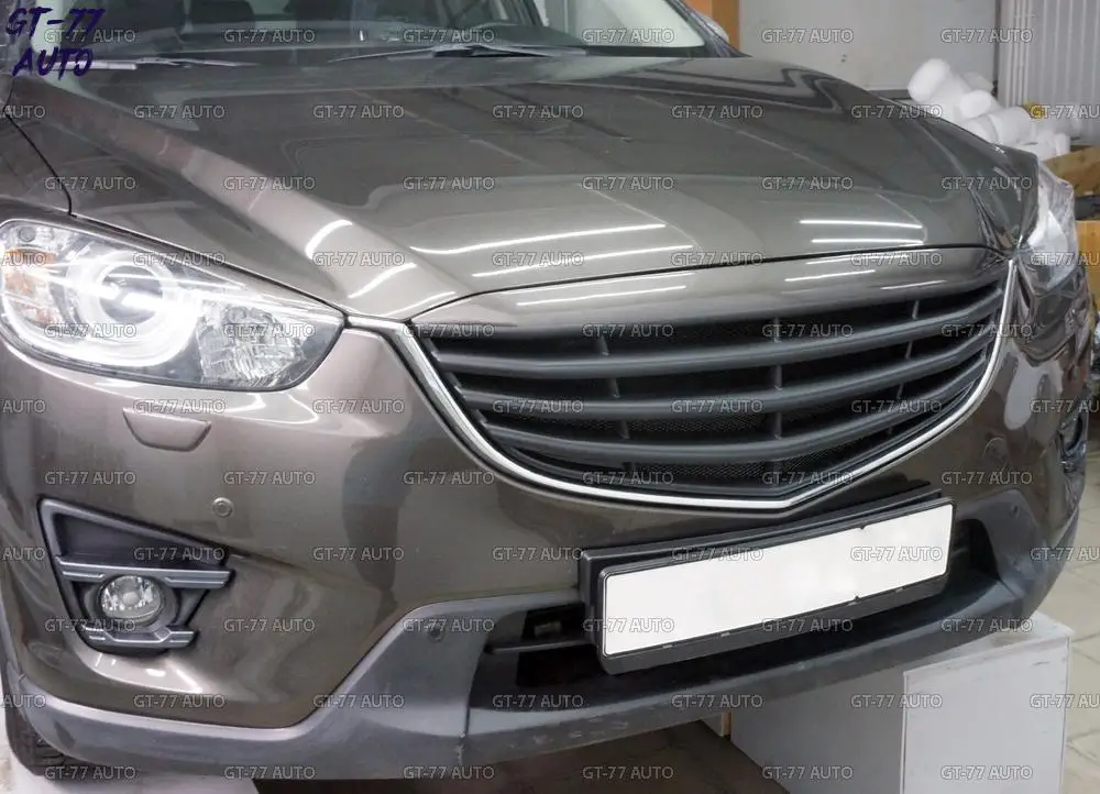 Решетка радиатора с сеткой для Mazda CX-5 2011- защитный литье внешний материал ABS пластик Стайлинг тюнинг
