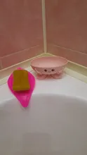 Caja de jabón ecológica antideslizante, soporte para jabón de baño con forma de dibujos animados, 1 Uds.
