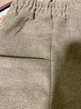 Womens Pants Trousers Harem Woolen Black High-Waist Winter Plus-Size Warm LYZCR Ankle-Length