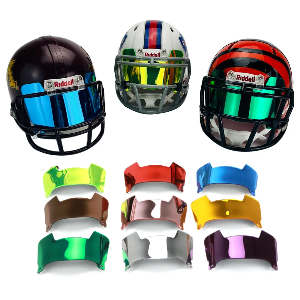 Football Visor Universal American Mini Football Helmet Visor Clips Rugby Eye Shield Visors