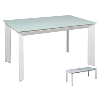 

Dining Table (140 x 90 x 76 cm) Crystal Mdf White