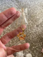 Collar dorado y plateado con huellas de perro y gato para mujer, accesorios de joyería, Gargantilla con pata de Animal