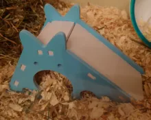 Hamster-House Ladder-Slide Wooden Guinea-Pig with for Cage Exercise-Toy