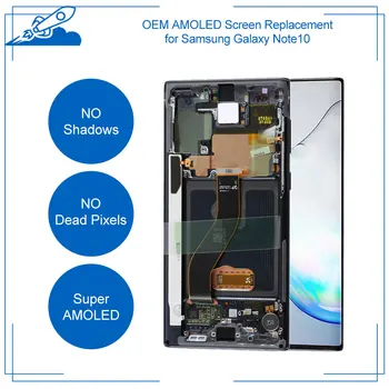 

OEM AMOLED For Samsung Galaxy Note10 LCD Touch Screen OLED Display Digitize Assembly Full Assembly Replacement With Fingerprint