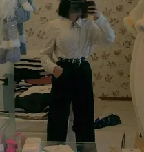 Pantalones de chándal para mujer, ropa de calle, moda de verano, estilo coreano, pierna ancha, Harajuku, holgado, negro, cintura alta, Vintage, 2020