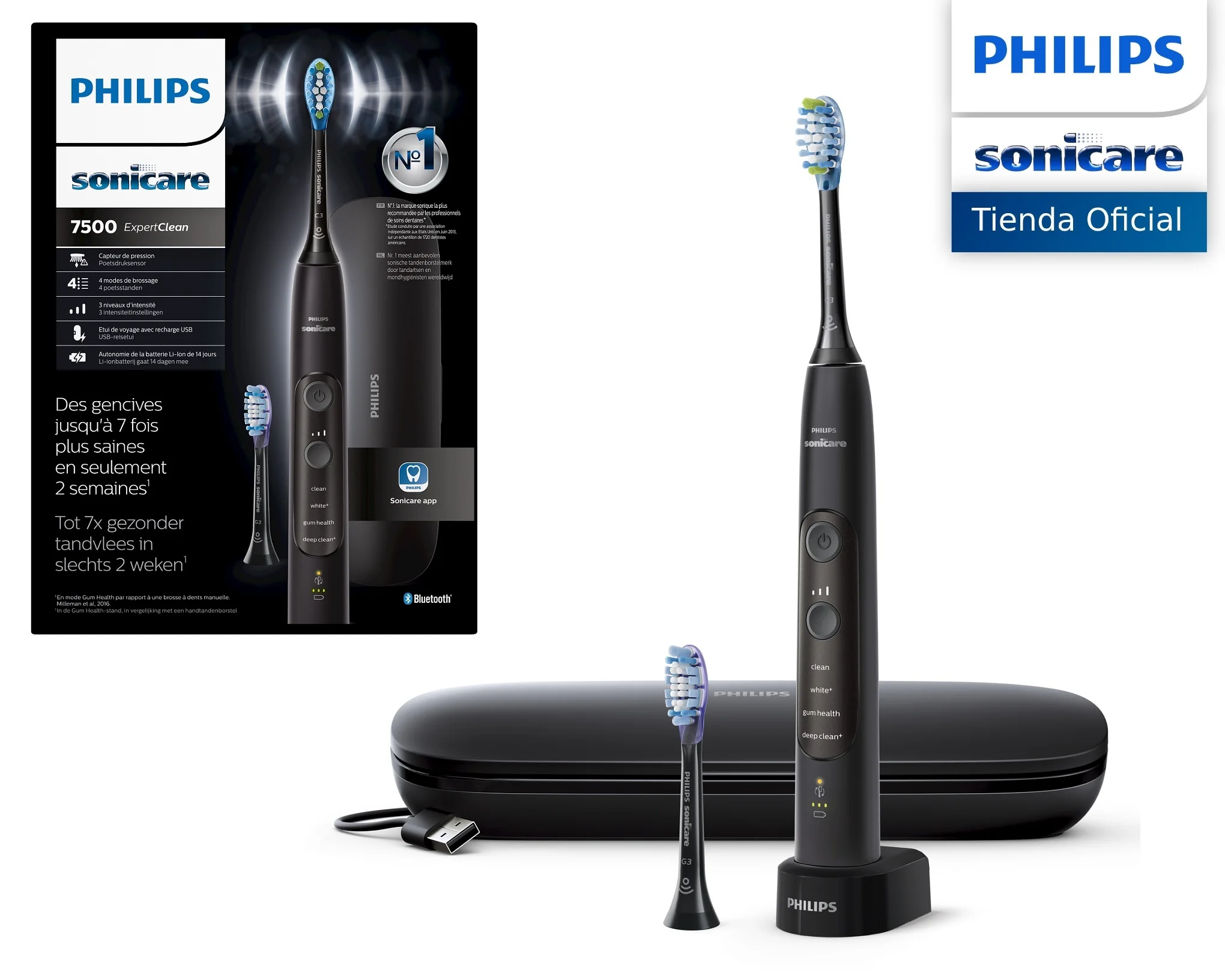 Electrics Toothbrush Philips Sonicare Expert Clean 7500 HX9631/16 Electrics Toothbrush Philips Sonicare Expert Clean 7500 HX9631/16