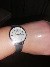 SK-Reloj de pulsera superfino para mujer, de malla plateada, de acero inoxidable, informal, de lujo, 2020