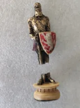 Juego de ajedrez con temática de lucha de Caballeros de la mediana edad, juego de ajedrez portátil de inteligencia de viaje, juego de ajedrez de lujo