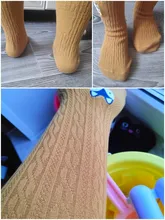 YWHUANSEN-pantimedias para niños de punto para primavera y otoño, medias de doble aguja de algodón para niñas, ropa de invierno con animales