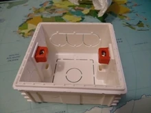 Caja de montaje de Cassette, caja de empalme oculta tipo 86, caja de montaje interno, Caja Blanca, roja y azul