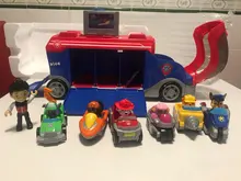 Coche de juguete de plástico de la Patrulla canina para niños, juguete de la Patrulla canina, autobús de rescate, modelo de figura de acción, regalo de cumpleaños