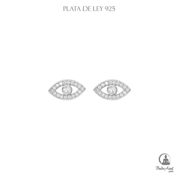 

Pendientes Plata de Ley 925 OJOS CON PIEDRAS Joyería Silver C330