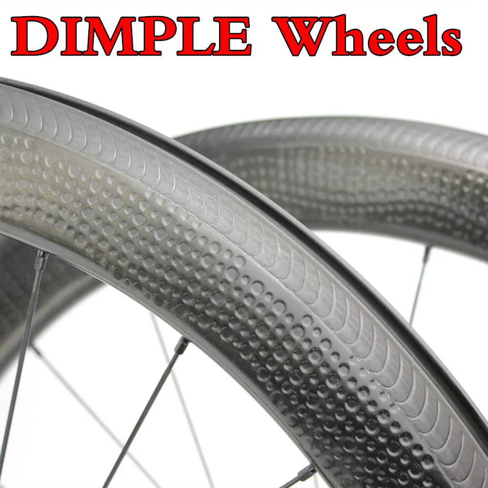 45/50/58/80 колеса дорожный велосипед Карбоновая поверхность dimple 700C