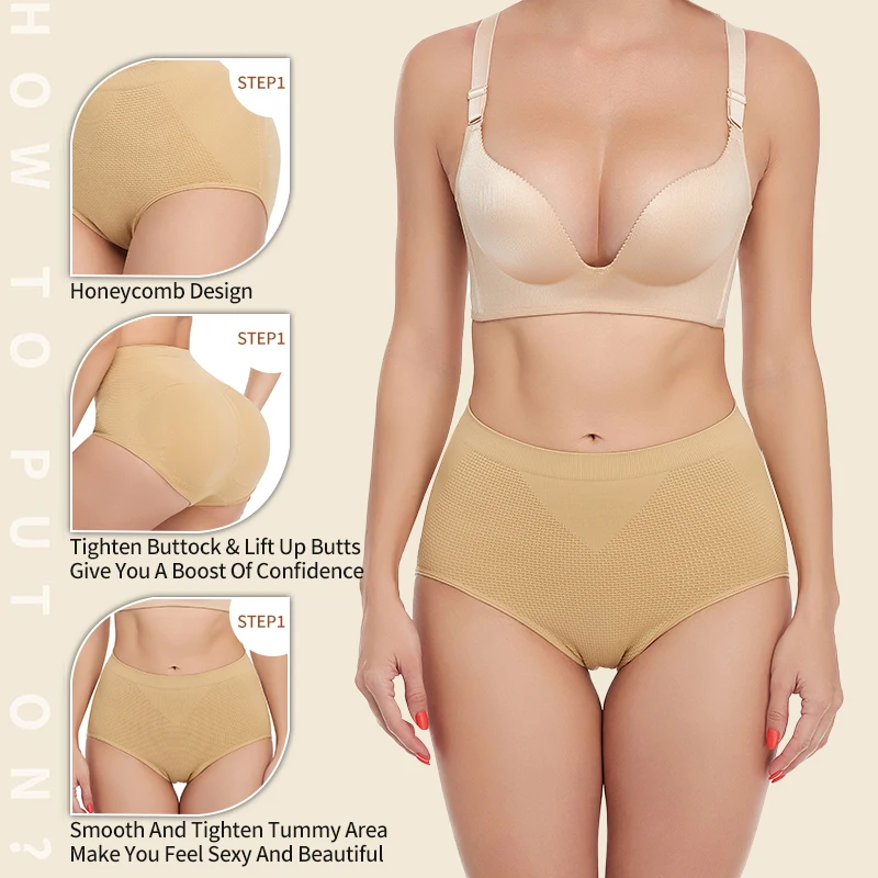 spanx underwear Womens Shapewear Seamless Butt Lifter Padded Control Panties Waist Trainer Body Shaper Brief Tummy Control Underwear tummy tucker