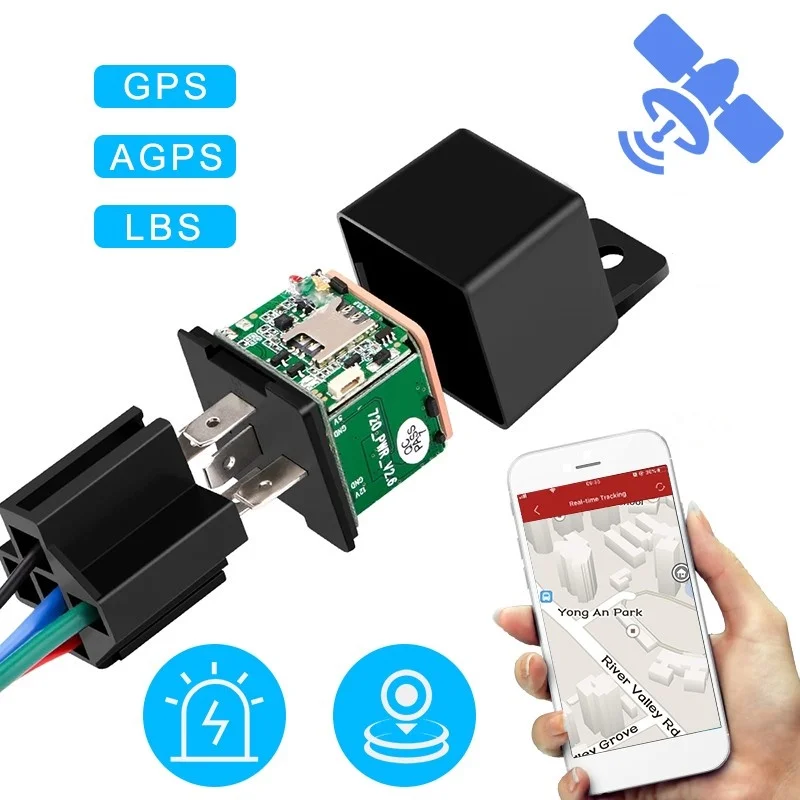 

Car Relay GPS Locator Motorcycle Tracking Anti-theft Device GSM LBS Locator Remote Control Monitoring Cut Off Oil Power System