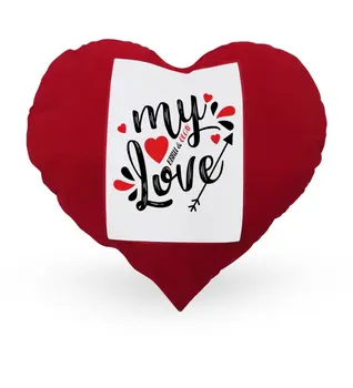 

Personalized My Love Red Heart Pillow Case-1