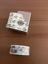 Cinta adhesiva decorativa con gatos y animales adorables, cinta adhesiva, decoración Diy, pegatina para álbum de recortes, artículos de papelería con etiquetas