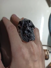 Cool Mens Boys 316L Stainless Steel Biker Rings Vintage Indian Jaguar Warrior Skull Punk