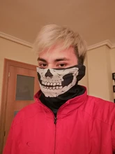 Mascarilla de esqueleto para ciclismo, máscara de calavera medio rostro, bufanda de fantasma multiuso para ciclismo